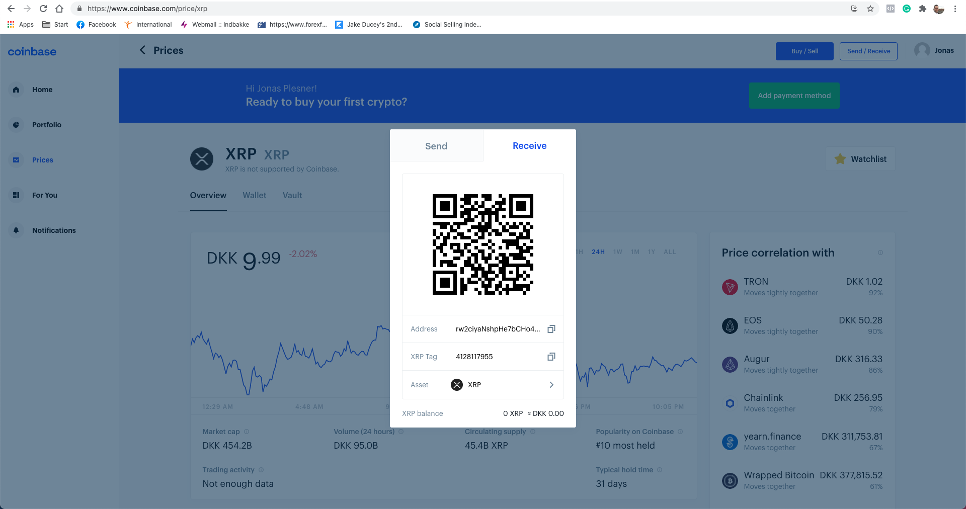 Køb crypto via Coinbase